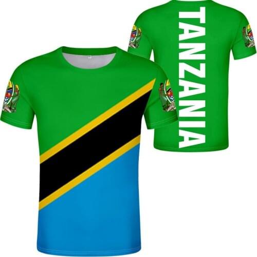 TANZANIA male youth diy custom name number tza casual t shirt nation flag tz tanzanian swahili country print photo text clothing
