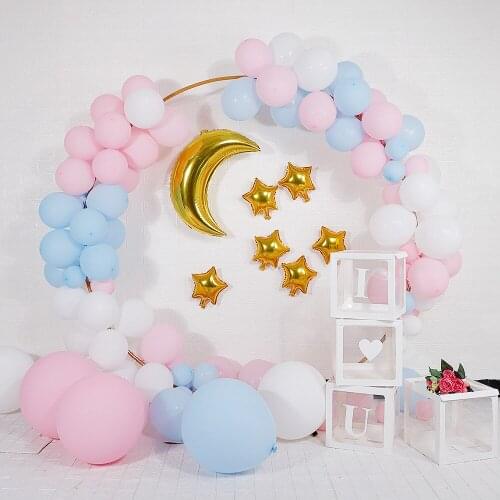 Birthday Wedding Party Decoration Bow of Balloons Round Arch Backdrop Circle for Balloon Support Kit Stand Metal Circle Bow