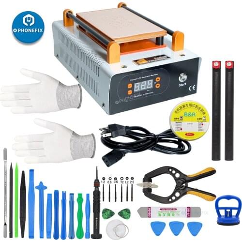 Mobile Phone LCD Touch Screen Separator Machine Kit 7'' Build-in Vacuum Pump Cracked Glass Removal Phone Disassemble Repair Tool