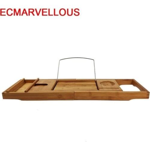 Porta Vino For Bath Tub Engelli Tutunma Bar Shelf De Bain Book Bathroom Accessoires Tablette Plateau Baignoire Bathtub Tray