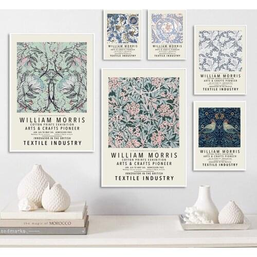 William Morris Vintage Bird Leaf Floral Wall Art Canvas Painting Nordic Posters And Prints Wall Pictures For Living Room Decor