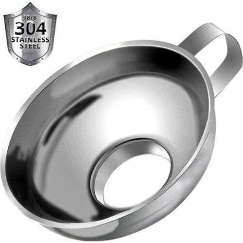 Stainless Steel Canning Funnel, Wide Mouth Jar Funnel With Handle for Wide and Regular Mouth Jars, Food Grade Metal Jam Funnel