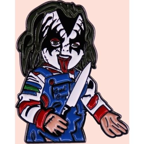 ZF3186 Demon Doll Killer Clothing Accessories Enamel Pin Brooch Creative Cartoon Denim Coat Lapel Badge Jewelry Helloween Gift