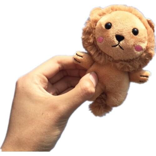 12CM Web celebrity cartoon cute shy little lion pendant plush bag bag pendant key chain doll wholesale