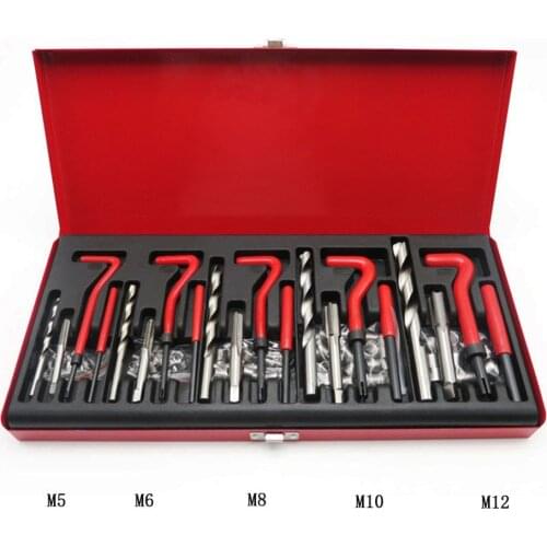 131 Pcs Engine Block Restoring Damaged Thread Repair Tool Kit M5 M6 M8 M10 M12 Professional