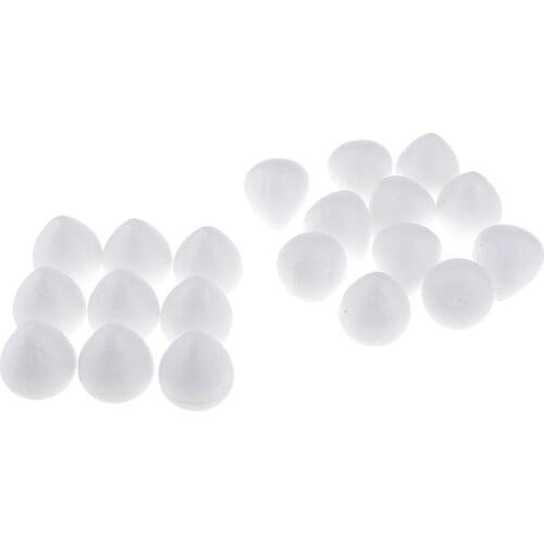 20pcs Polystyrene Styrofoam Foam Craft Drop-shaped Holiday Party Supplies