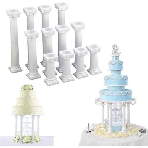 4pcs Roman Column Cookie Cutter Plastic Biscuit Cut Mold Baking Fruit Cut Cake Mold Embossing Printing Die