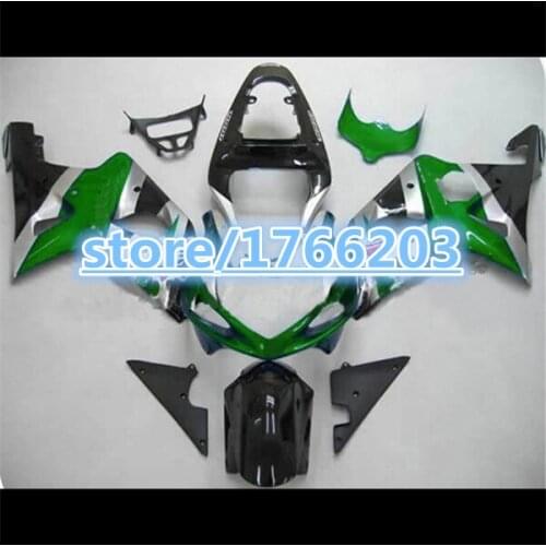 ABS racing motorcycle fairing kit for A GSXR 1000 K2 2000 2001 2002 GSXR1000 00 01 02 R1000 green black fairings set BBF