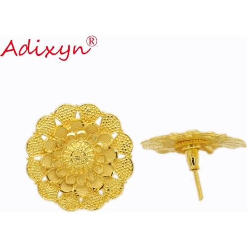 Adixyn Gold Color/Copper Fashion Jewelry Light Weight Stud Earrings For Women/Girls Party/Birthday Gifts N022010