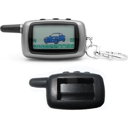 10PCS A9 2-way LCD Remote Control Key Fob Chain + A9 Silicone Case For Two Way Car Alarm System Twage Starline A9 Keychain
