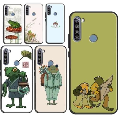 Kawaii Cute Frog Phone Case For Xiaomi Redmi Note 10 Pro 8 7 9S 8T 8A 9A 9C 9T K40 Redmi Note 9 Pro Cover