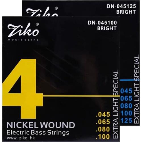 Ziko Electric Bass Guitar 4 String 5 String Bass Guitar Strings 6 Nickel Would Professional Musical Instruments