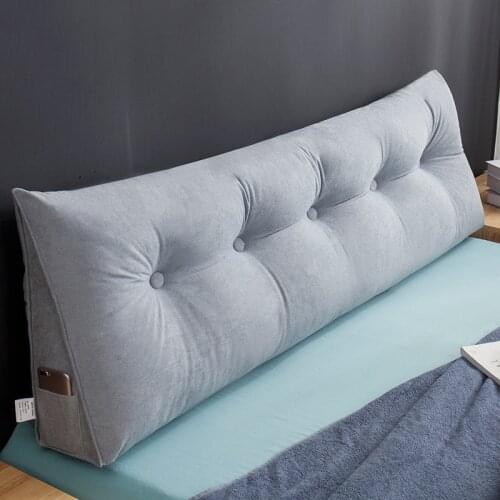 Flannel bedside pillow multifunction cushion large backrest bedroom cushion removable tatami soft velvet sofa long pillow
