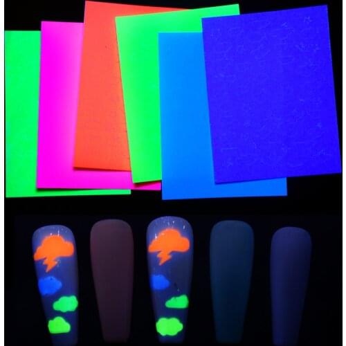 6pcs/16pcs Nail Art Holographic Nail Sticker Nail Art Cloud Star Digital Colorful Sticker for Nail Adhesive sticker