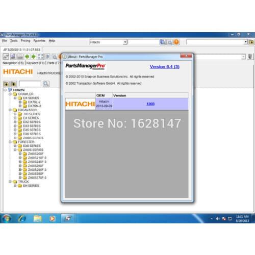 Hitachi PartsManager Pro 2016
