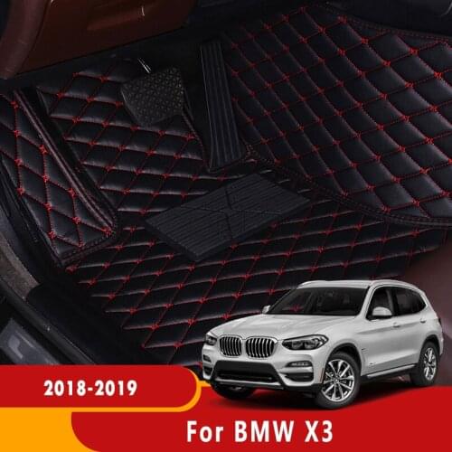 Auot Interior Carpet Protect Liners Car Styling Artificial Leather Mat Car Floor Mats For BMW X3 2018 2019