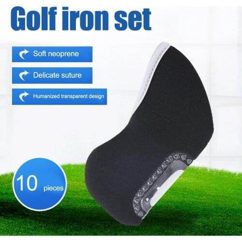 10PCS Golf Iron Cover Sturdy Durable Cue Head Protective Cover Durable Outdoor Golf Accessories