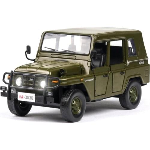 Hot scale 1:32 wheels diecast china beijing auto jeeps car BJ2020 metal model with light and sound pull back vehicle alloy toys