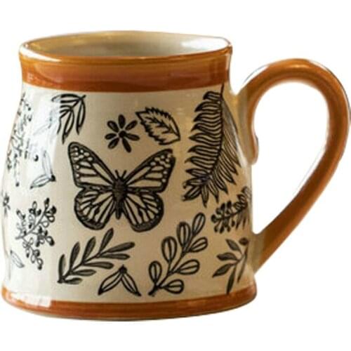 Cute Lightweight Bras Large Capacity Ceramic Mug Household Coffee Cup Juice Milk Glass Oatmeal Cup Cute Coffee Mugs and Cups