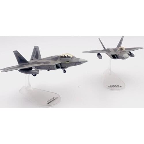 1/100 American F-22 Aircraft Diecast Airplane Model Hobby Collection Toy