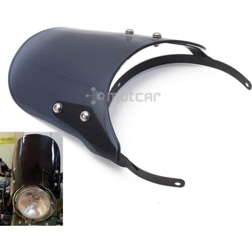 Motorcycle Smoke ABS Plastic Windshield Compact Sport Wind Deflector Windscreen Protector For Royal Enfield Classic 500CC Models
