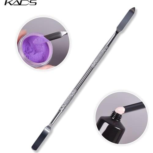 KADS 1pc Stirring Rod Stick Nail Art Tool Stainless Steel Professional Senior Manicure Pedicure Cuticle Pusher