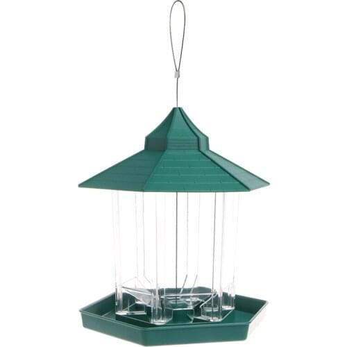 Waterproof Gazebo Hanging Wild Bird Feeder Outdoor Feeding For Garden Decoration Drop Ship Support
