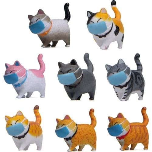 1PCS Kitty Model Figure Animal Realistic Biological Figurine Cat Theme Interactive Desk Decoration Cake Topper D5QA