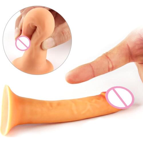 Mini Simulation Dildo Lifelike Penis With Powerful Suction Cup Female Masturbation Tool G-spot Vagina Stimulator Adult Products