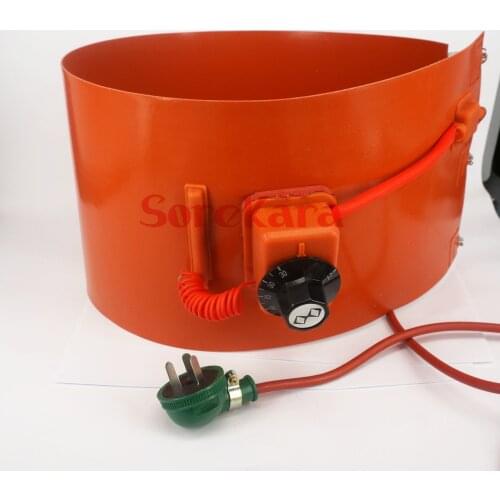 110V 200x860x1.6mm 800W Silicon Band Fit 20L(4.4 Gallon) Drum Heater Blanket Oil Biodiesel Barrel