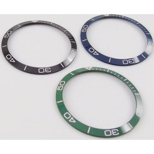 BLUE/GREEN/BLACK 39.2mm Wristwatch Ceramic Bezel Ring Insert for 41mm Watch