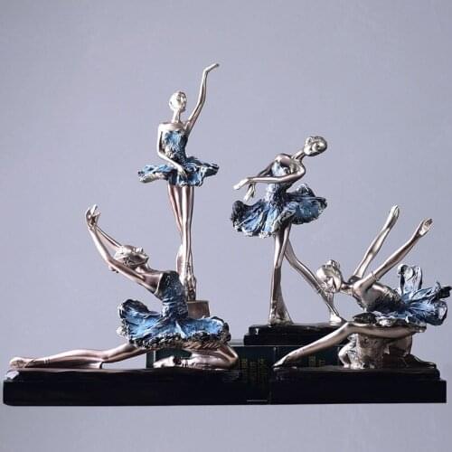 Nordic Retro Resin Ballet Dancing Girls Ornaments Home Decorations Crafts Gift Living Room Creative Character Furnishings Decor