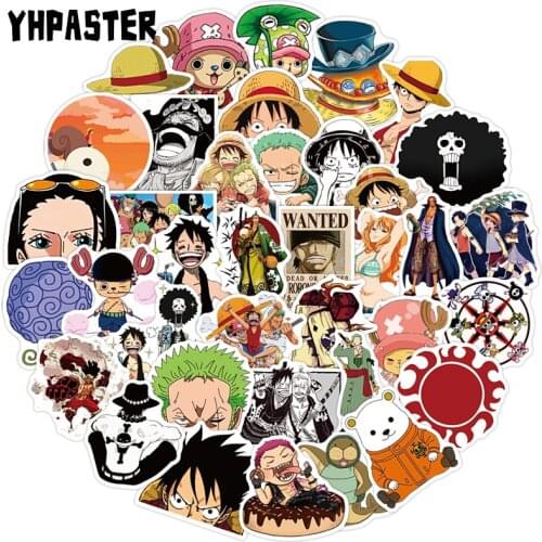 10/30/50pcs/pack ONE PIECE Luffy Stickers Anime Sticker Notebook Motorcycle Skateboard Computer Mobile Phone Cartoon Toy Trunk