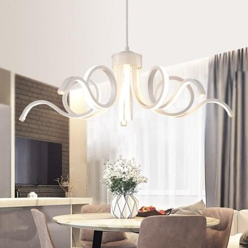 Scandinavian Style LED Acrylic Chandelier Dining Room Bedroom & Commercial Places Lighting Decorative Chandeliers AC100-240V