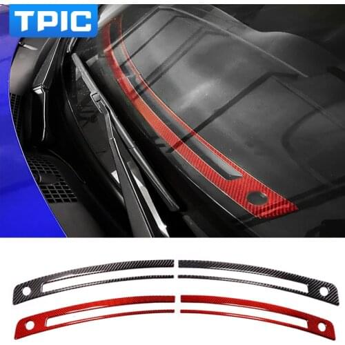 TPIC Carbon Fiber Frame Trim Sticker For Subaru BRZ Toyota 86 2013-2020 Front Air Conditioning Vent Outlet Stickers Accessories
