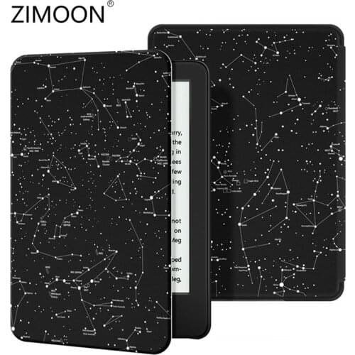 Case for All-New Kindle 10th J9G29R 2019 Release Thinnest Protective Smart Cover Print PU Leather Case with Auto Sleep/wake up