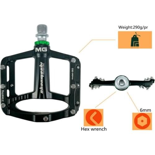 Bicycle Pedal Magnesium Alloy Flat Platform Pedals 3 Bearing MTB Road Bike Pedal CNC-process MTB Road Bike Pedals Cycling Parts