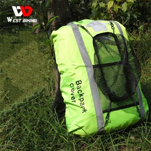 WEST BIKING 25-40L Reflective Waterproof Bicycle Bag Cycling Backpack 40* 50cm Rain Cover Ciclismo Mountain Bike Bags Raincover