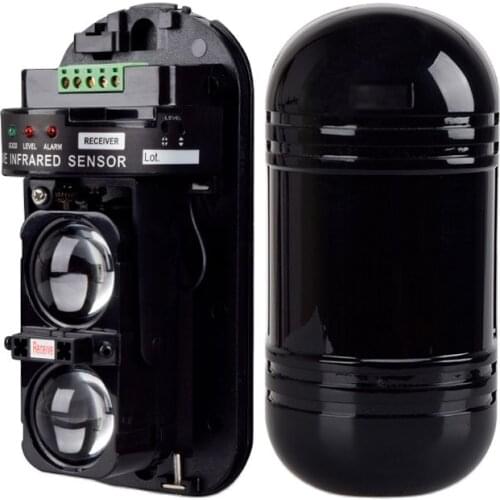 Waterproof Dual Beam Sensor Active Infrared Intrusion Detector IR 20m~150m Outdoor Perimeter Wall Barrier Fence for GSM alarm