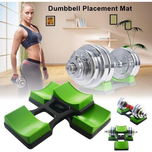 1Pair Weightlifting Dumbbell Bracket Dumbbell Placement Mat Frame Stand Floor Fitness Training Device Storage Holder Stand