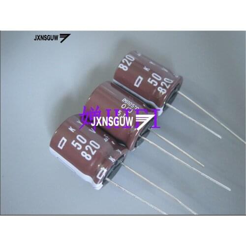 10PCS NIPPON KY 50V820UF 16X20MM NCC long life electrolytic capacitor 820UF/50V CHEMI-CON 105 degrees 820uF 50V