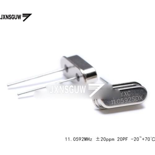 10PCS straight Insert passive crystal oscillator/HC-49US 11.0592MHz 20ppm 20PF X49SD110592MSD2SC