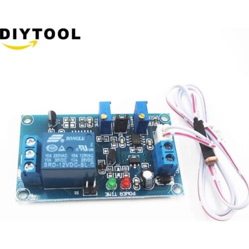 12V Photoresistor Relay Module Light Brightness Sensor Timer Detection Controller Switch On/Off With Wires for Car Board