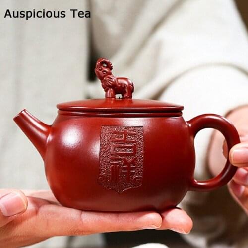 230ml Creativity Yixing Purple Clay Teapots Raw Ore Dahongpao Filter Tea Pot Tea Table Supplies Zisha Teaware Collection Gifts