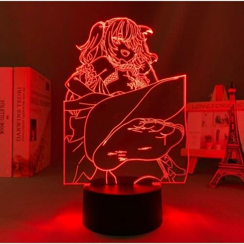 3d Led Night Light Lamp Genshin Impact Fischl Acrylic Led Lamp Game