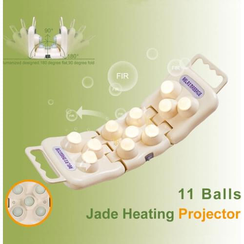 POP RELAX 11 balls real jade roller massager projector LED photon light infrared knee pain relief therapy device body heater