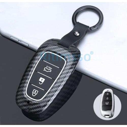 ABS Car Key Case Fob for Hyundai Sonata 2019 2020 3 Buttons Smart Remote Control Car Key Cover Accessories