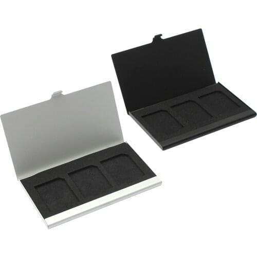 Aluminum Alloy Memory Card Case Card Box Holders For 3PCS SD Cards
