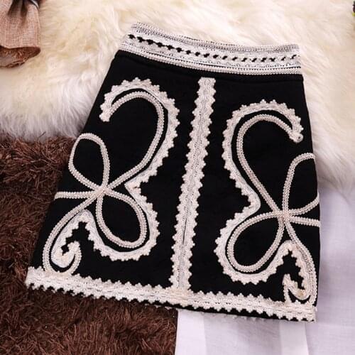 Black Embroidery High Waist Skirts Womens Print Patchwork Lace Sexy Mini Skirt Female Spring Fashion 2021 medieval skirt