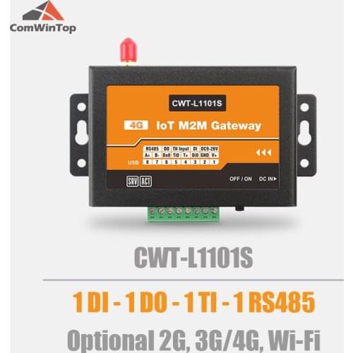 CWT-L1101S 1Di 1Do 1Ti RS485 Modbus Gprs 3G 4G Wifi Rtu Modem Iot Gateway